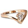 Platinum Geomtric Minimalistic Chevron Diamond Engagement Ring Catalogue
