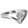 Gold Geomtric Minimalistic Chevron Diamond Engagement Ring Catalogue