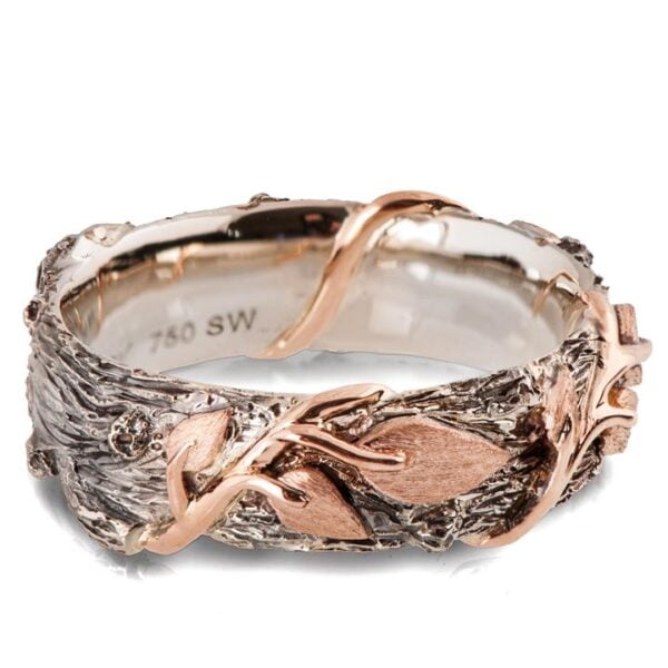 Twig and Leaves Wedding Band Rose Gold Catalogue