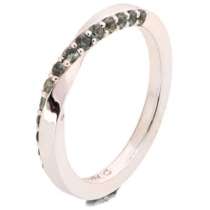 Teal Sapphires Mobius Ring Platinum Catalogue