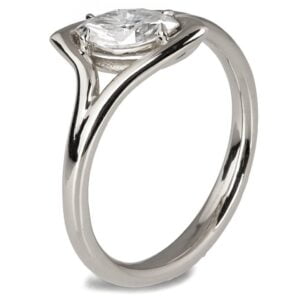 Tilted Marquise Cut Diamond Engagement Ring Platinum Catalogue