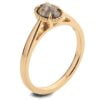 White Gold Oval Salt & Pepper Milgrain Engagement Ring Catalogue