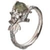 Maple Leaf Moss Agate and Diamonds Cluster Engagement Ring Yellow Gold Catalogue