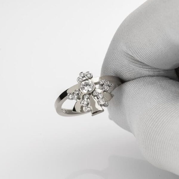 Sun Ring, Multi-Stone Diamond Ring Made of Platinum Catalogue