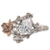 Maple Leaf Diamonds Cluster Engagement Ring Platinum and Rose Gold Catalogue