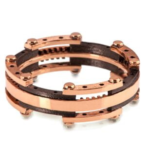 Rose Gold and Black Mechanical Style Men’s Wedding Band Catalogue
