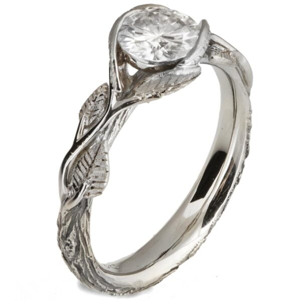 Twig and Leaves Engagement Ring White Gold and Diamond Catalogue