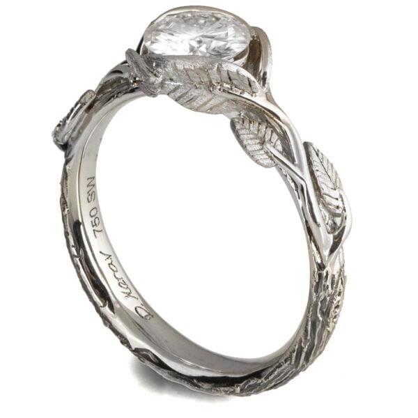 Twig and Leaves Engagement Ring White Gold and Diamond Catalogue