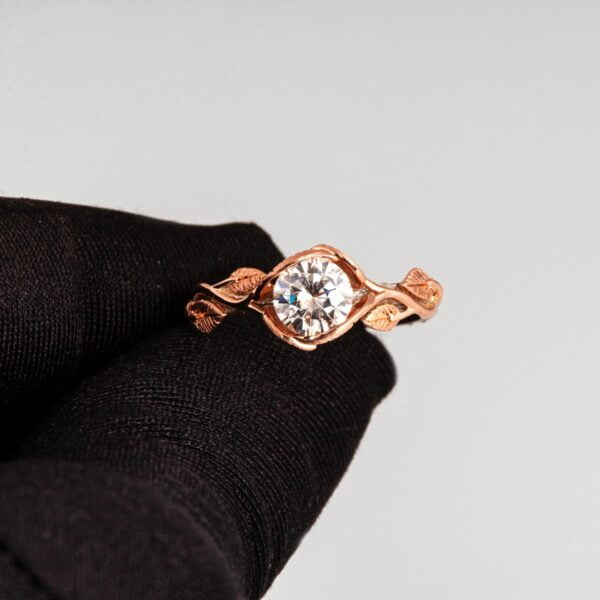 Twig and Leaves Engagement Ring Rose Gold and Diamond Catalogue
