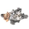 Gold Twig and Maple Leaf Raw Diamond Cluster Engagement Ring Catalogue