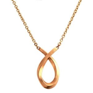 Solid Rose Gold Small Mobius Pendant Catalogue