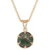 Rose Gold Claw Set Round Moss Agate Pendant Catalogue