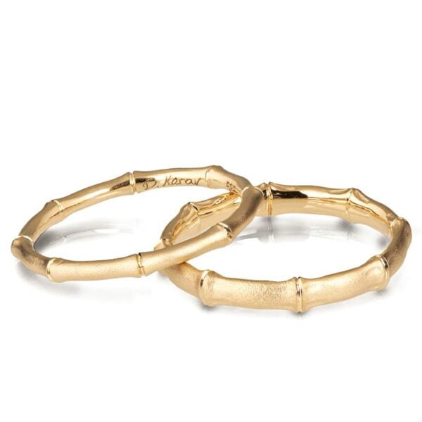 His & Hers Solid Gold Bamboo Wedding Rings Catalogue