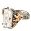 Large Radiant Cut Twig and Maple Leaf Engagement Ring White Gold Catalogue