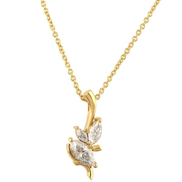 Marquise Diamond Cluster Pendant Solid Gold Catalogue
