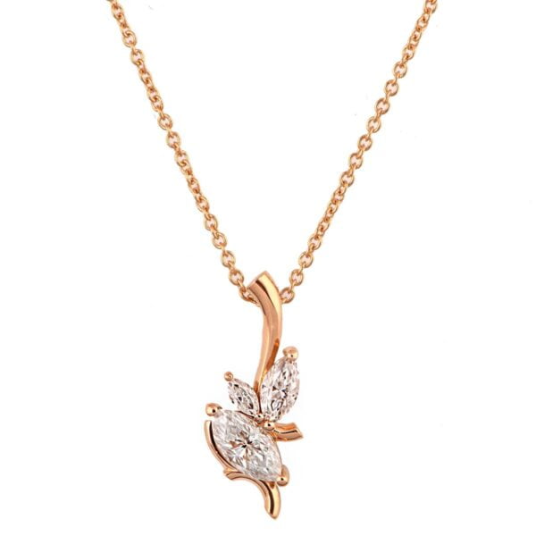 Marquise Diamond Cluster Pendant Rose Gold Catalogue