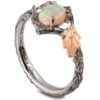 Twig and Oak Leaf Opal Ring Yellow Gold Catalogue