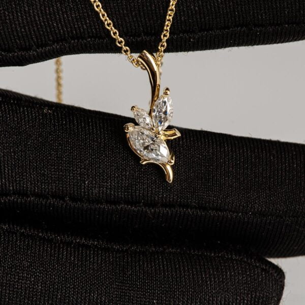 Marquise Diamond Cluster Pendant Solid Gold Catalogue