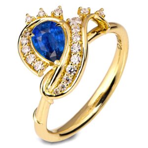 Twisting Vines Sapphire Engagement Ring Engagement Rings