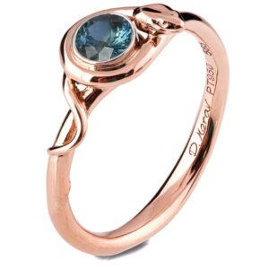 Teal Sapphire Snake Ring Engagement Rings